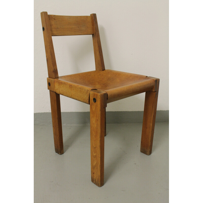Vintage S24 chair by Pierre Chapo - 1960s