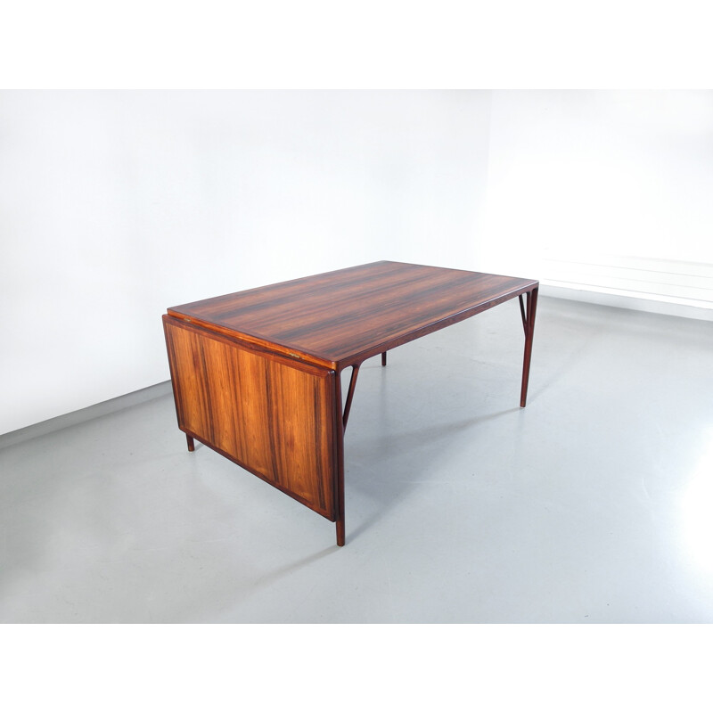 Vintage dining table in rosewood by Helge Vestergaard Jensen - 1950s