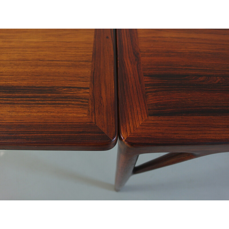 Vintage dining table in rosewood by Helge Vestergaard Jensen - 1950s