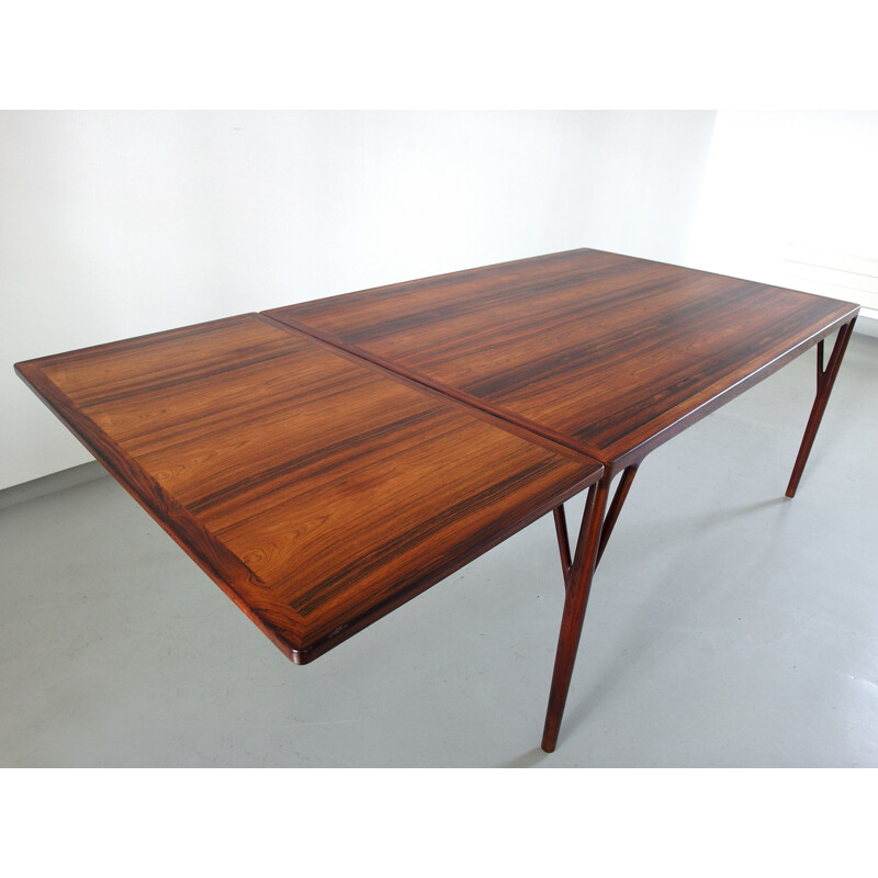 Vintage dining table in rosewood by Helge Vestergaard Jensen - 1950s