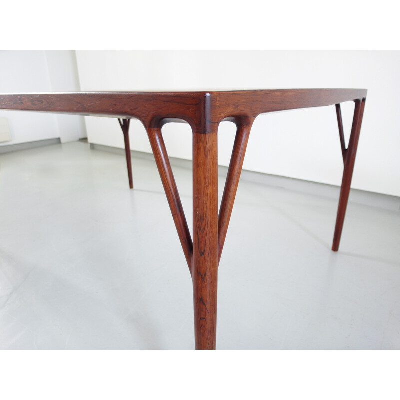 Vintage dining table in rosewood by Helge Vestergaard Jensen - 1950s