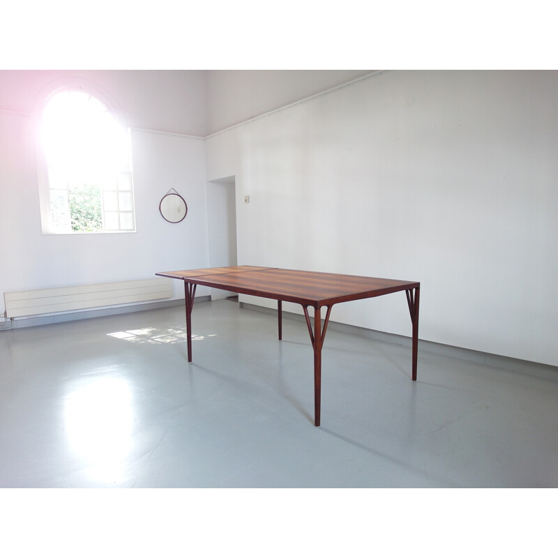 Vintage dining table in rosewood by Helge Vestergaard Jensen - 1950s