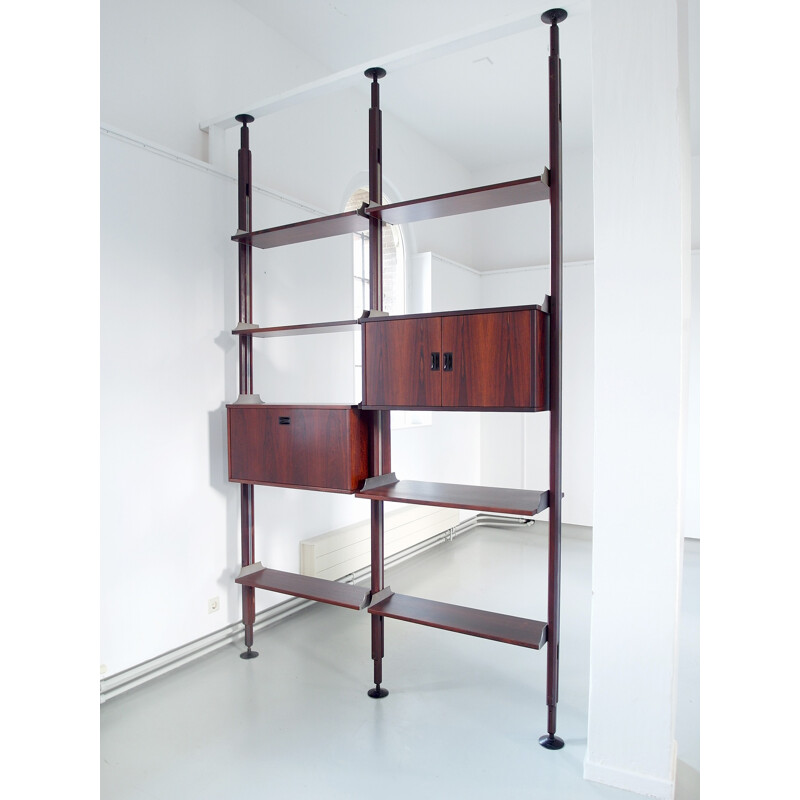 Vintage modular bookcase in rosewood for Stildomus - 1960s