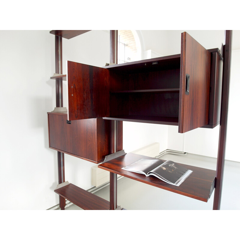 Vintage modular bookcase in rosewood for Stildomus - 1960s