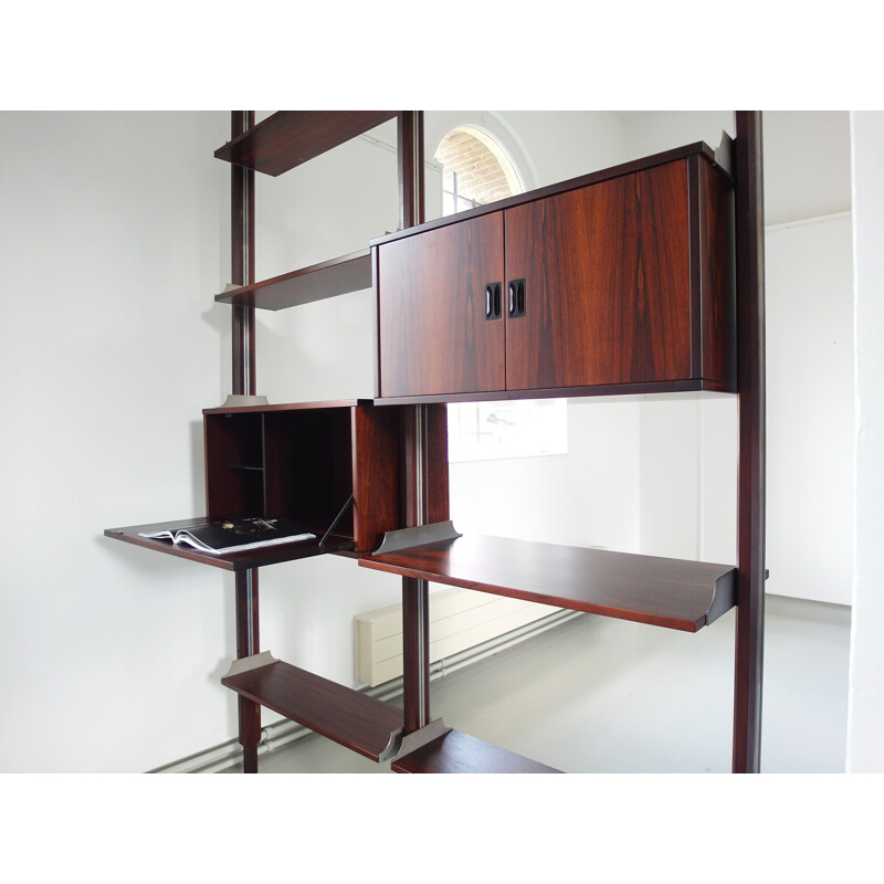 Vintage modular bookcase in rosewood for Stildomus - 1960s