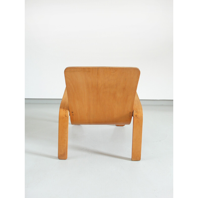 Vintage lounge chair in birchwood by Han Pieck for Lawo - 1940s