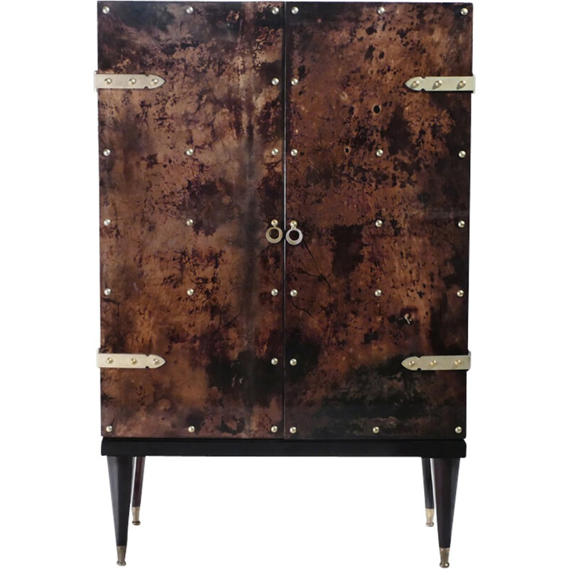 Vintage italian cabinet bar by Aldo Tura - 1960s