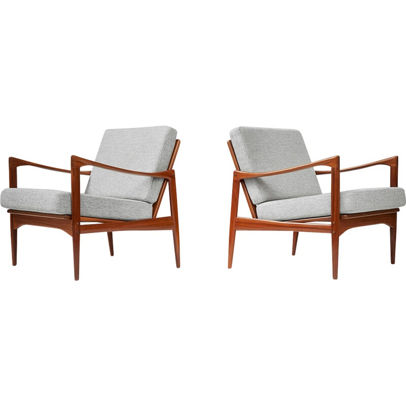 Vintage Candidate Lounge Chairs in Teak - 1960s