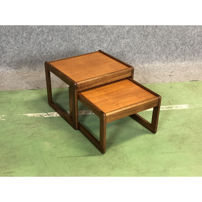 Vintage nesting tables in teak - 1970s