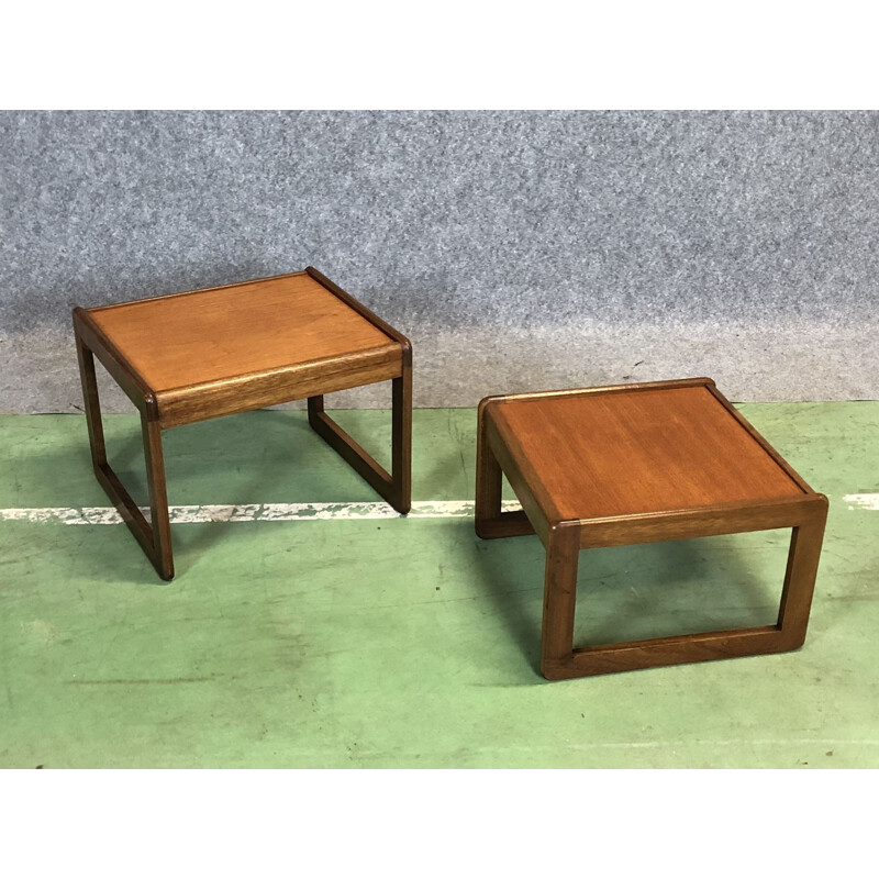 Vintage nesting tables in teak - 1970s