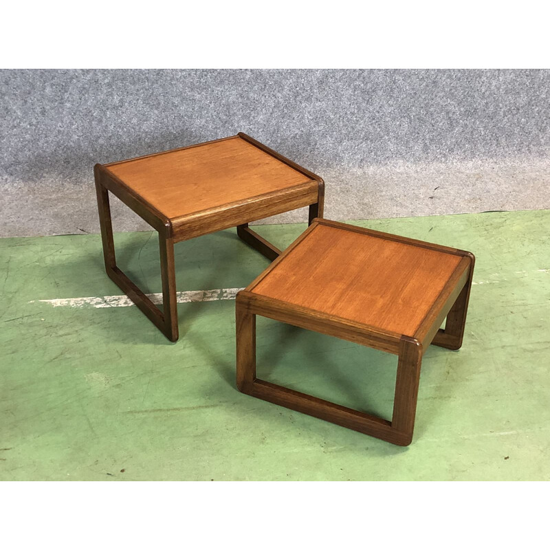 Vintage nesting tables in teak - 1970s