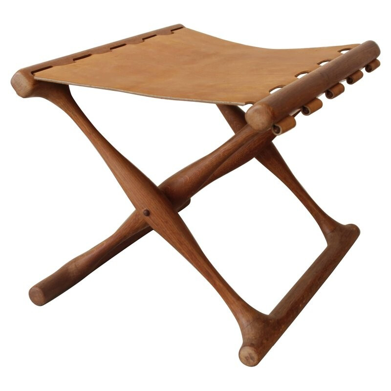 Tabouret vintage "Guldhoj" de Poul Hundevad - 1950