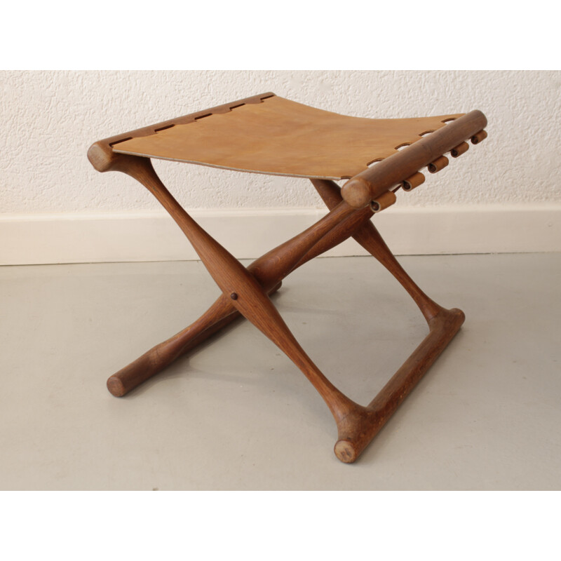 Vintage Stool "Guldhoj" by Poul Hundevad - 1950s