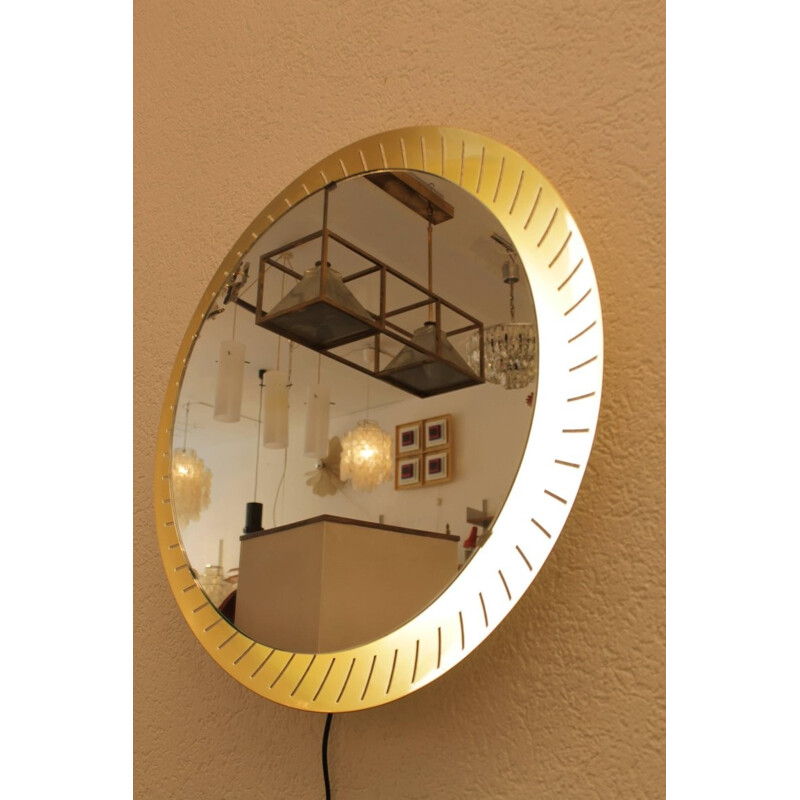 Miroir vintage lumineux par Stilnovo - 1960