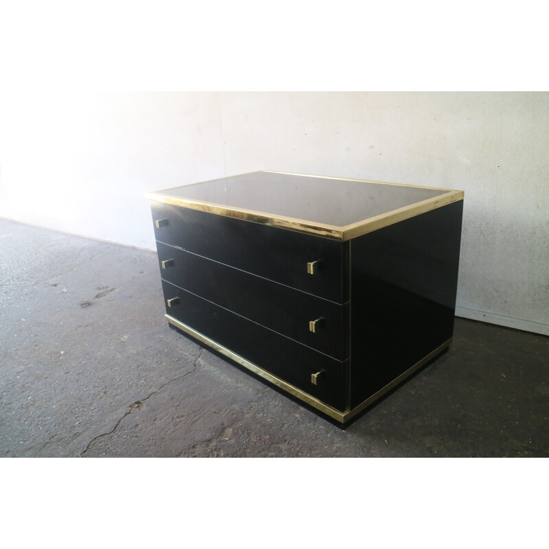 Italian vintage low chest of drawers by Renato Zevi - 1970s
