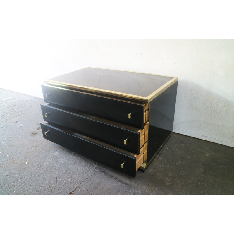 Italian vintage low chest of drawers by Renato Zevi - 1970s