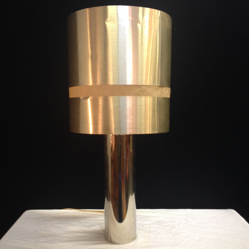 Vintage lamp in chrome metal - 1970s