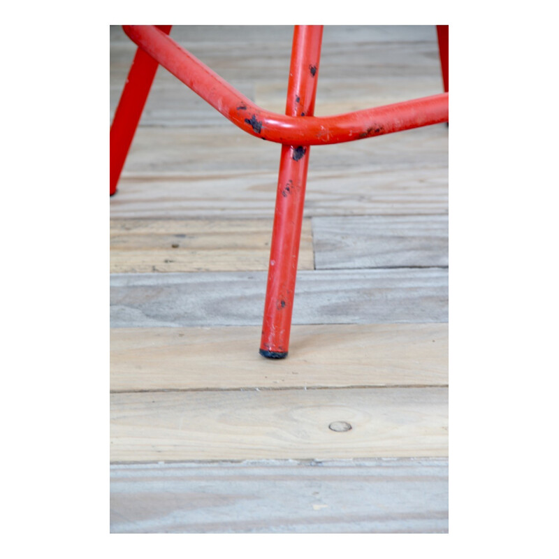 Vintage red industrial turnstile - 1970s