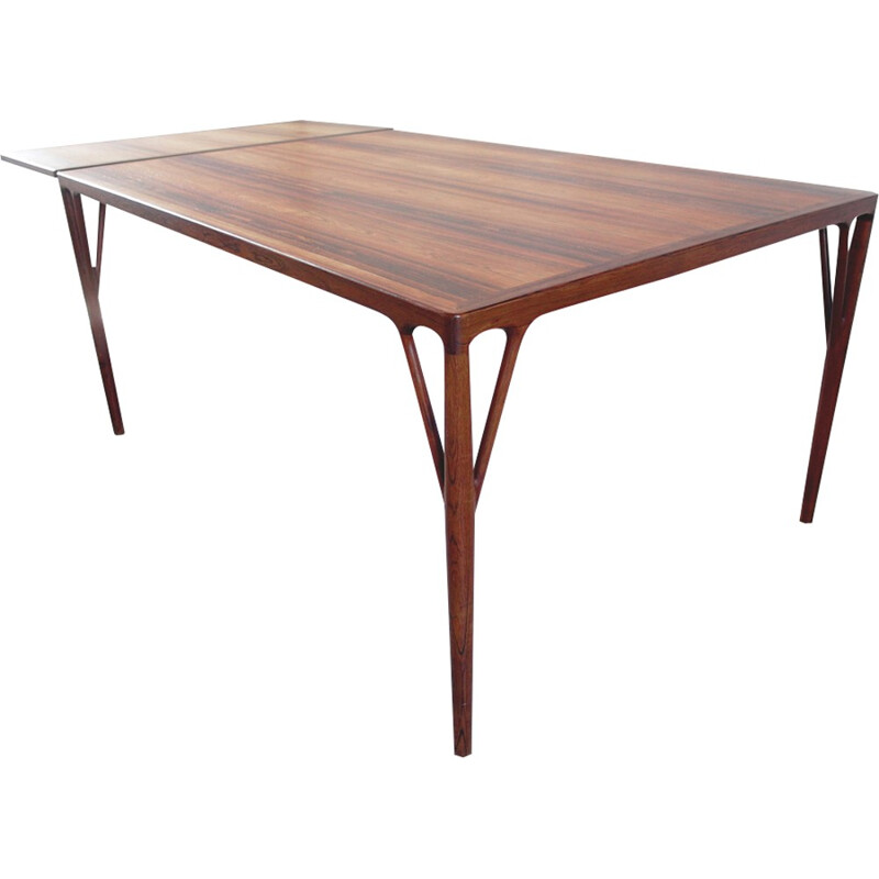 Vintage dining table in rosewood by Helge Vestergaard Jensen - 1950s