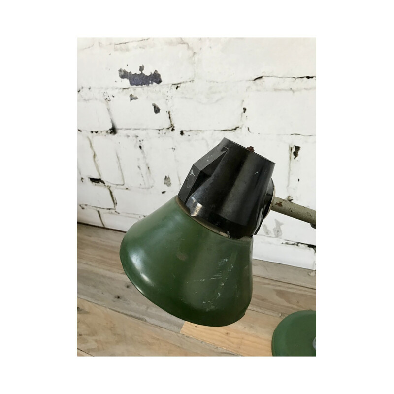 Vintage green desk lamp - 1930s