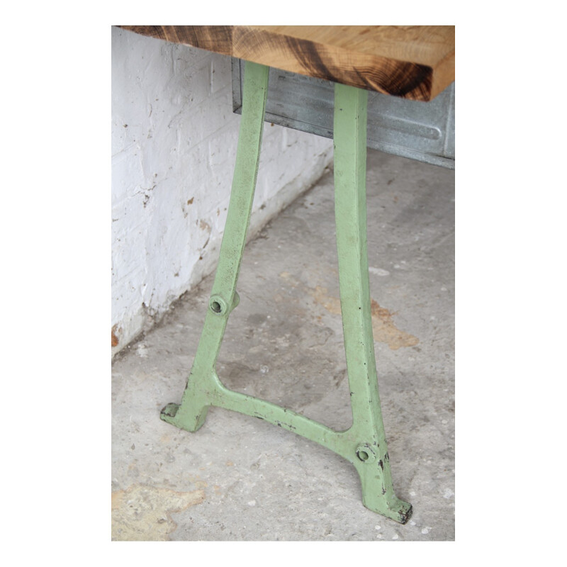 Desk work table with old machine chassis - 1960s