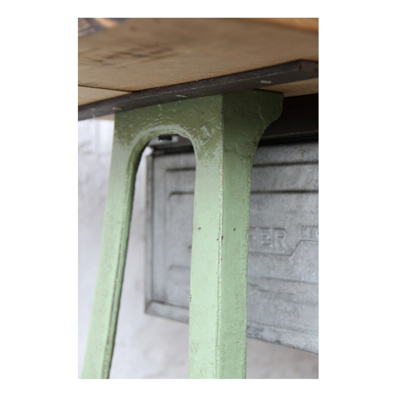 Desk work table with old machine chassis - 1960s