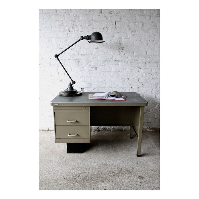 Unique industrial desk in metal - 1960s