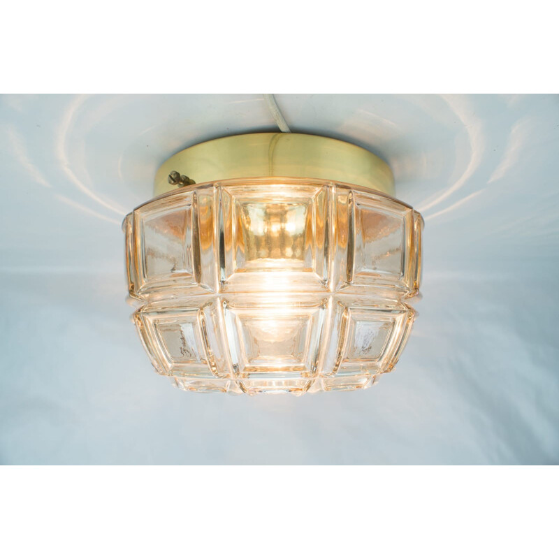 Vintage golden ceiling lamp for Limburg - 1960s