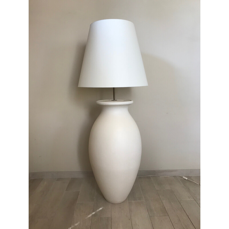 Vintage floor lamp in ceramic by Jacques Molin for Faïencerie de Charolles - 1980s