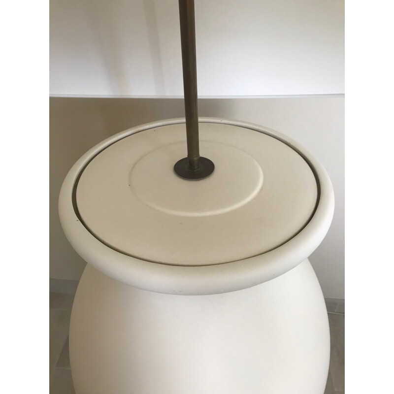 Vintage floor lamp in ceramic by Jacques Molin for Faïencerie de Charolles - 1980s