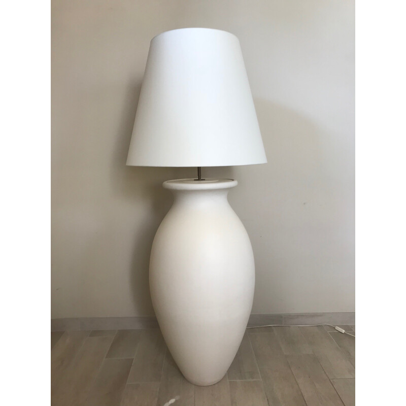 Vintage floor lamp in ceramic by Jacques Molin for Faïencerie de Charolles - 1980s