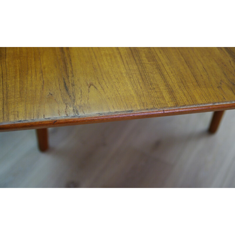 Table à repas vintage scandinave en teck avec extension - 1960