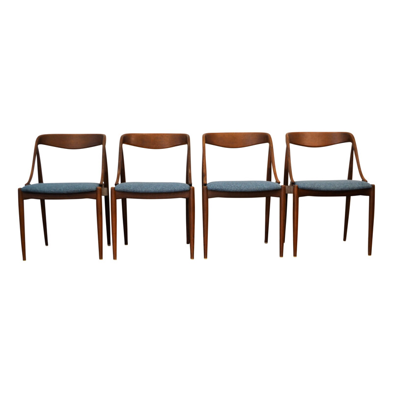 Set of 4 vintage dining chairs in teak by Johannes Andersen - 1960s