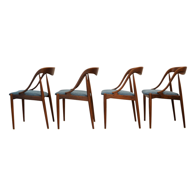 Set of 4 vintage dining chairs in teak by Johannes Andersen - 1960s
