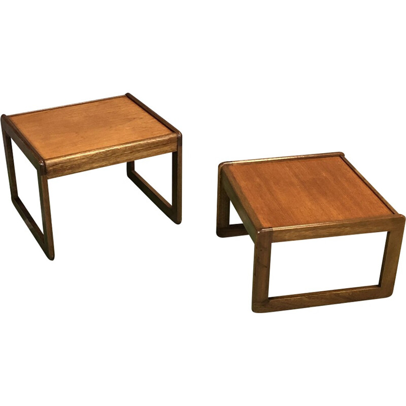 Vintage nesting tables in teak - 1970s