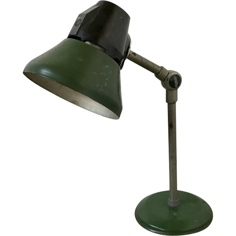 Vintage green desk lamp - 1930s