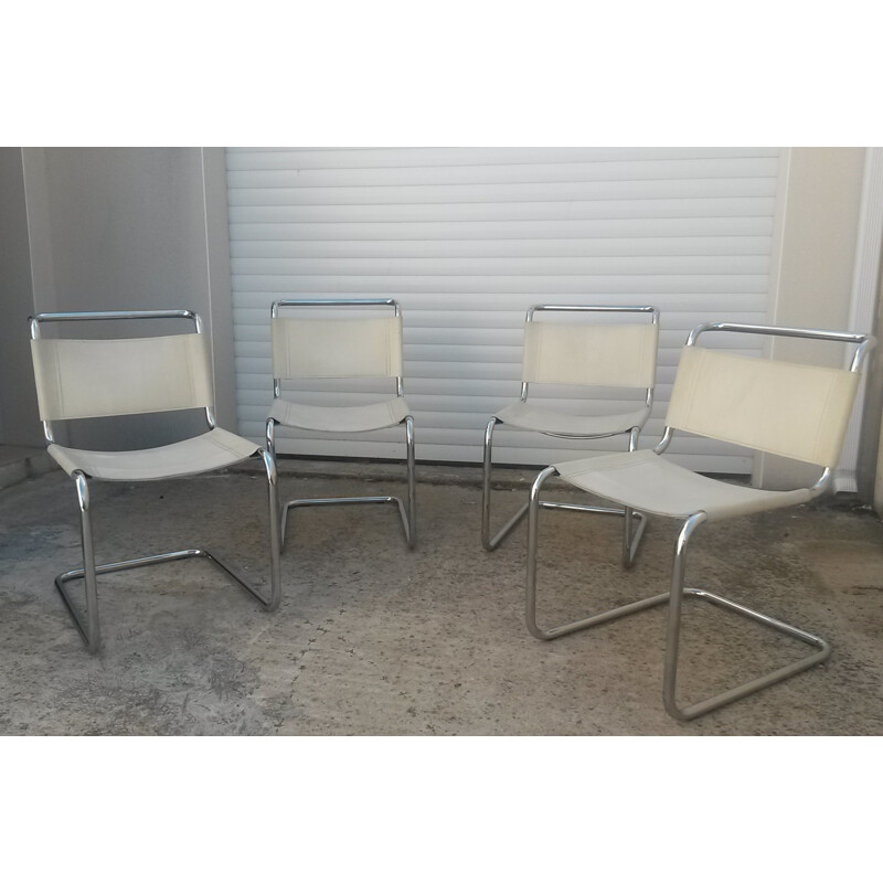 Set of 4 vintage S33 dining chairs by Mart Stam - 1970s