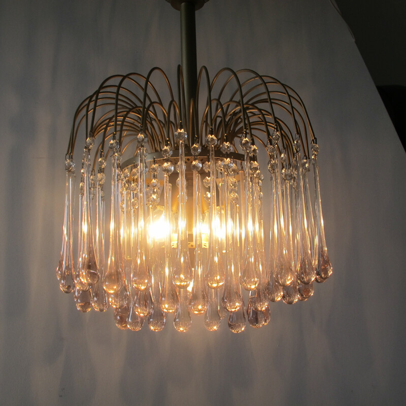 Vintage chandelier in Murano glass by Paolo Venini - 1960s