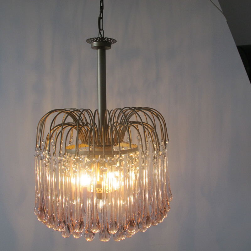 Vintage chandelier in Murano glass by Paolo Venini - 1960s