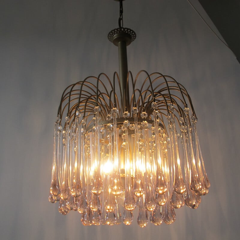 Vintage chandelier in Murano glass by Paolo Venini - 1960s