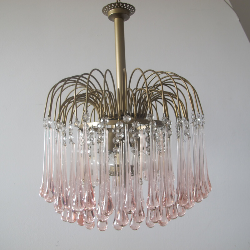 Vintage chandelier in Murano glass by Paolo Venini - 1960s