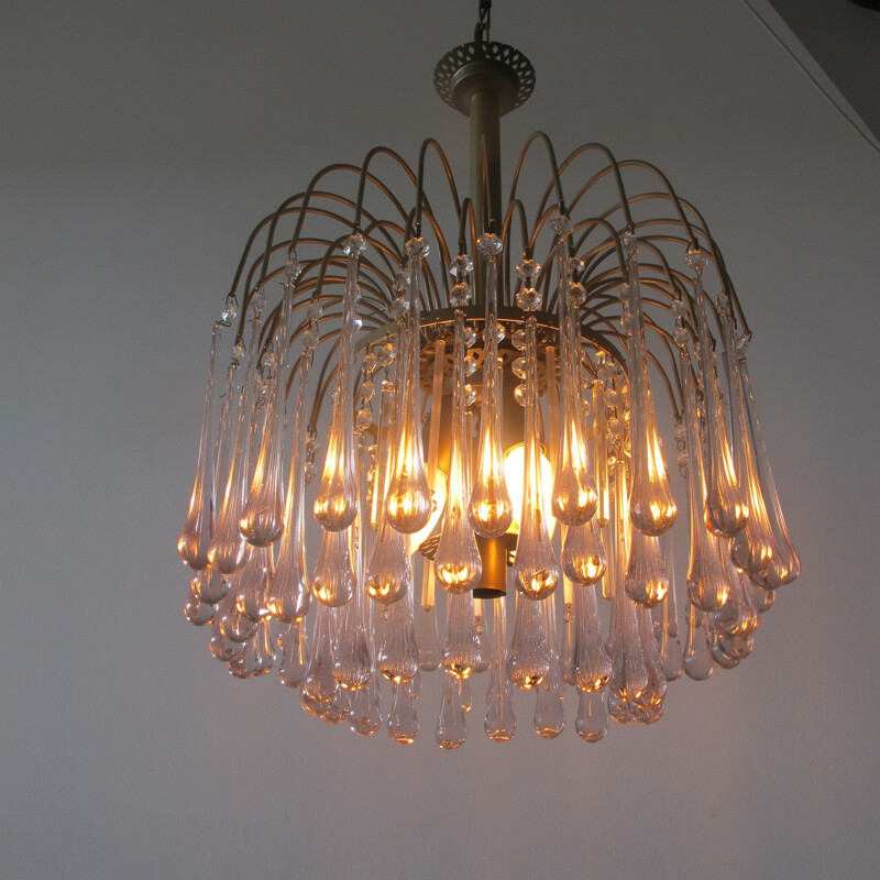 Vintage chandelier in Murano glass by Paolo Venini - 1960s