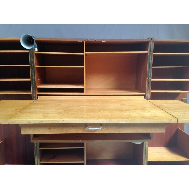 Vintage Box Desk in teak with drawers - 1970s