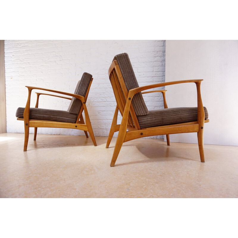 Set of 2 Vintage Easy Chairs by Ib Kofod-Larsen  - 1960s