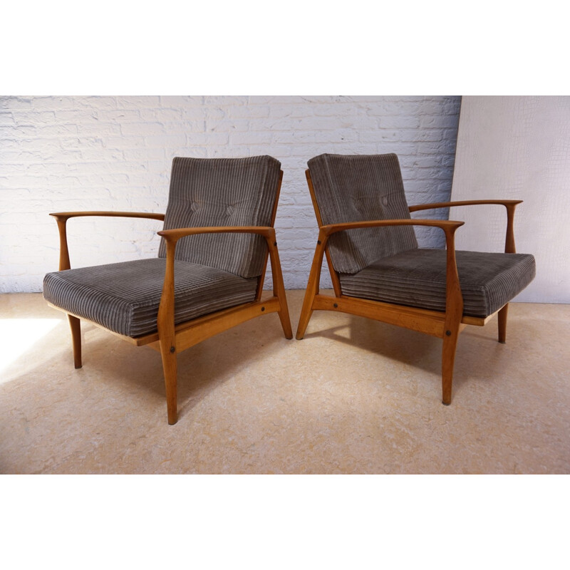 Set of 2 Vintage Easy Chairs by Ib Kofod-Larsen  - 1960s