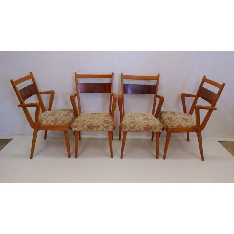 Set van 4 vintage JI-350 eetkamerstoelen van Jitona - 1960