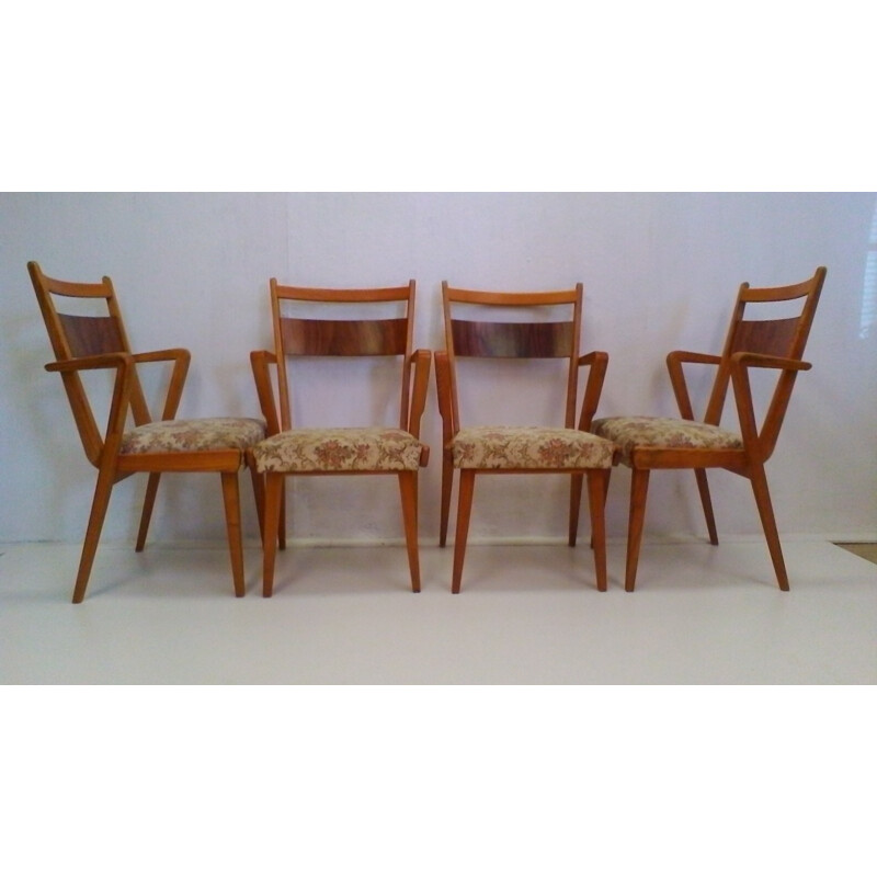 Juego de 4 sillas de comedor vintage JI-350 de Jitona - 1960