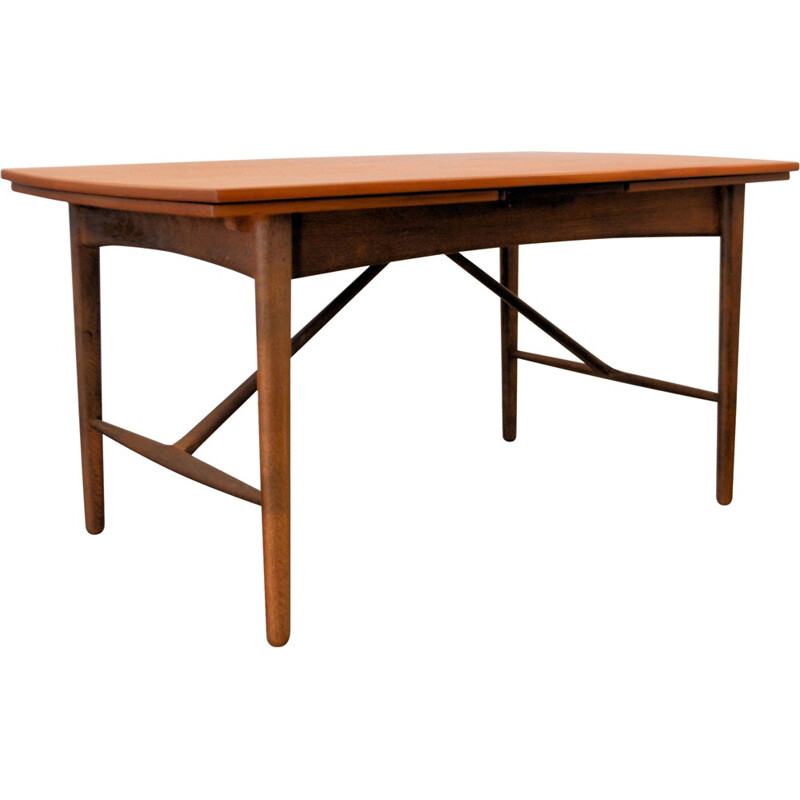 Vintage dining table in teak by Svend Aage Madsen for K. Knudsen - 1950s