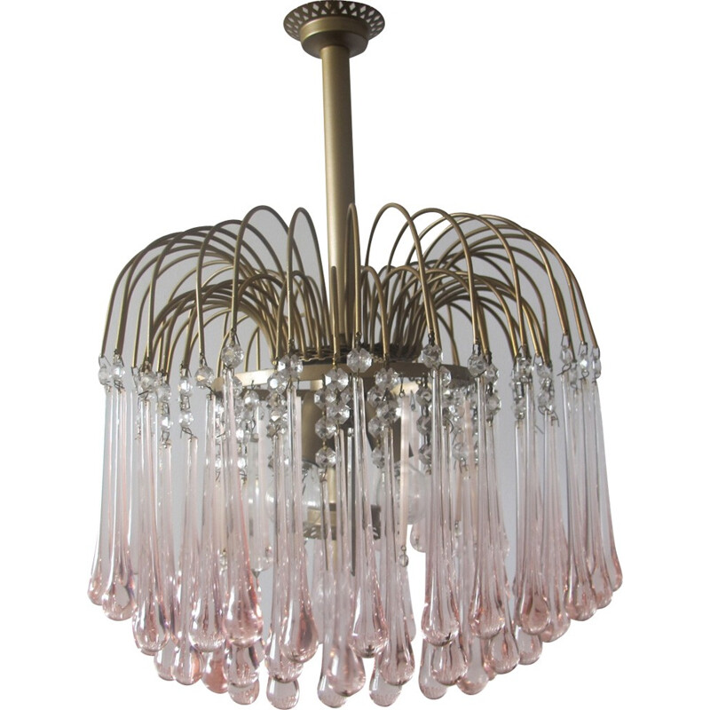 Vintage chandelier in Murano glass by Paolo Venini - 1960s