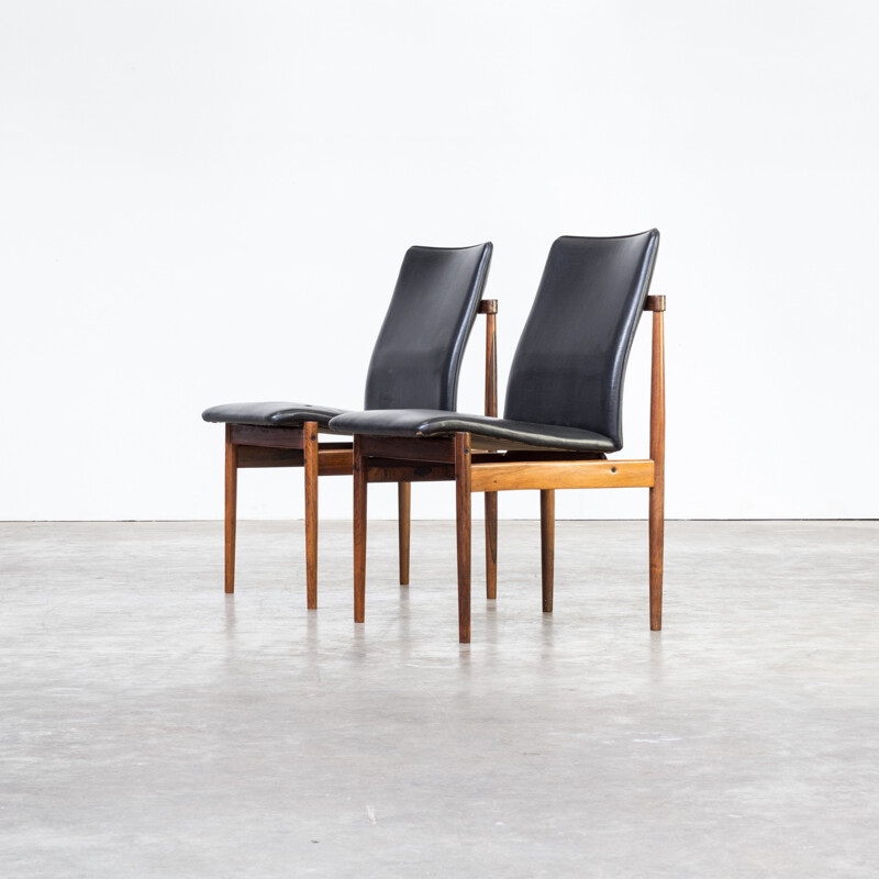 Pair of dining chairs by Inger Klingenberg for Fristho - 1960s